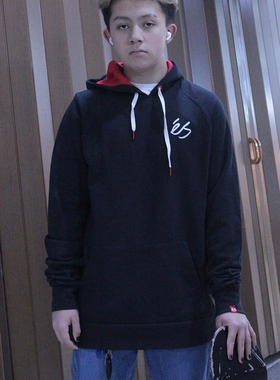 清仓特价118元！3E(ES) SCRIPT P/O 黑色套头卫衣(S/M/L/XL)