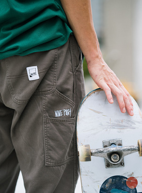 香港品牌Ninepush宽松滑板青春休闲流行跳舞直筒长裤子