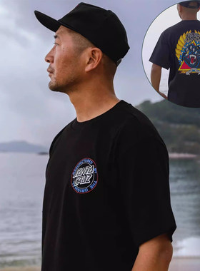 正品SANTA CRUZ新款纯棉滑板潮流服饰穿搭情侣短袖夏季男女T恤