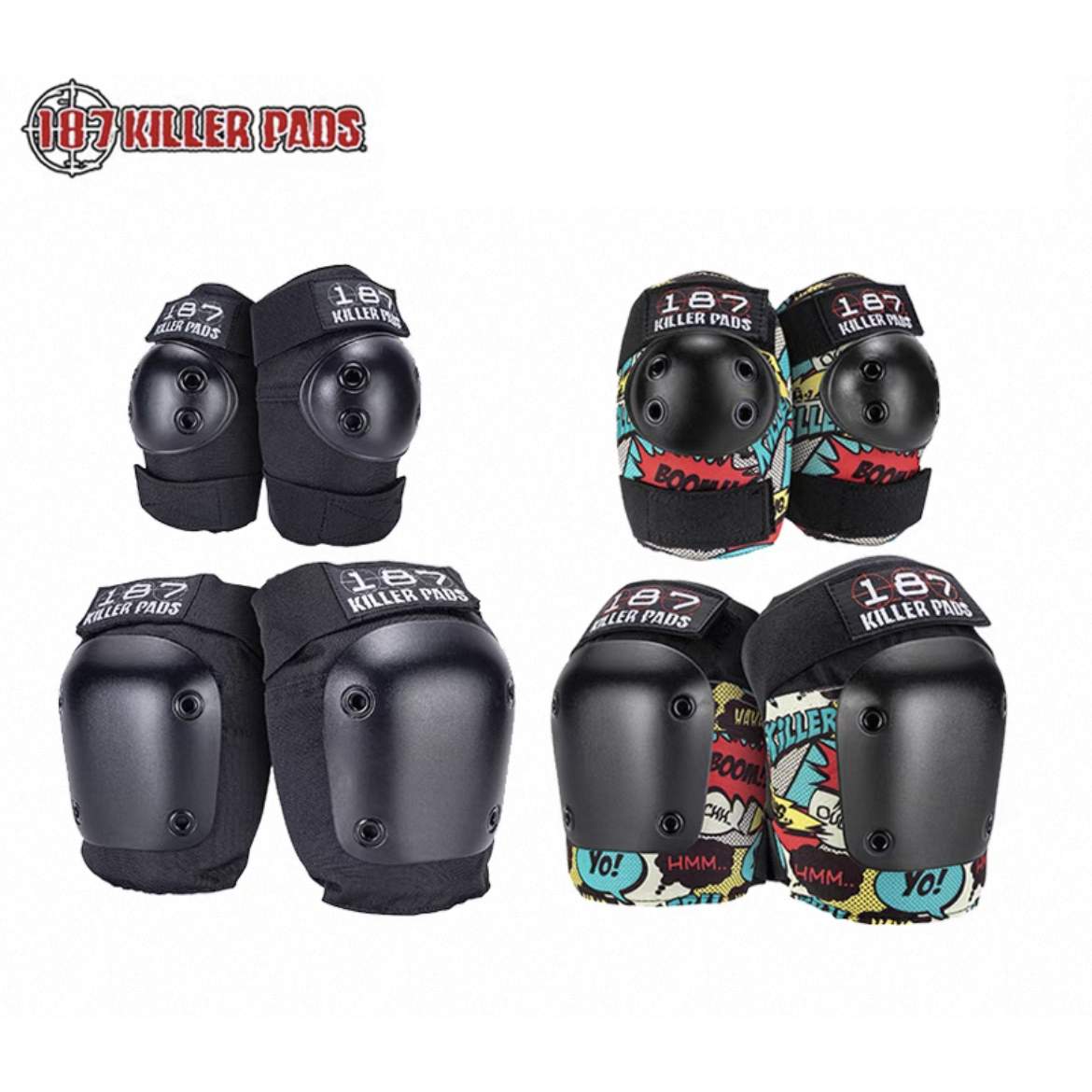 187KillerPads护具四件套COMBO PACKS滑板轮滑护肘陆冲长板护膝