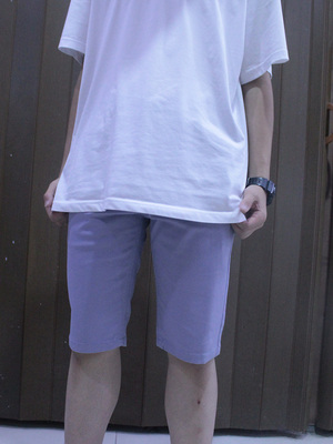 修身朋克风格中裤滑板短裤