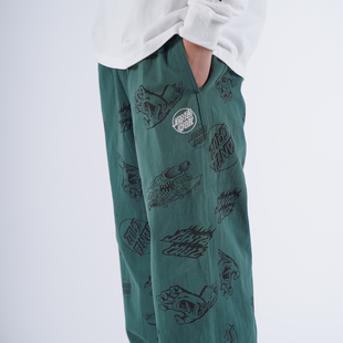 美国SANTA CRUZ滑板裤子运动宽松工装裤HIPHOP说唱街舞帆布军潮裤