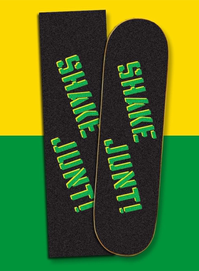 进口Shake Junt 王一博同款滑板砂纸 -SJ Griptape Grn/Yllw