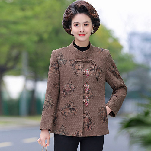 中老年春装女外套奶奶装春秋上衣