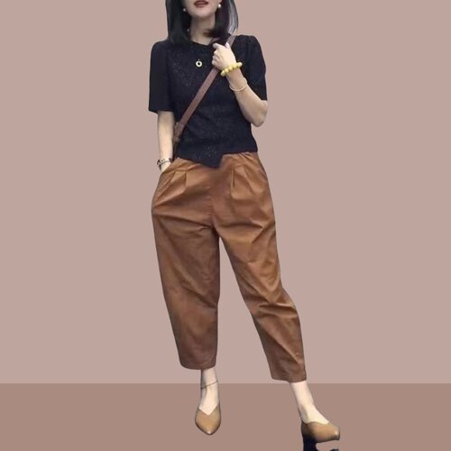 时尚网红减龄休闲短袖套装女显瘦