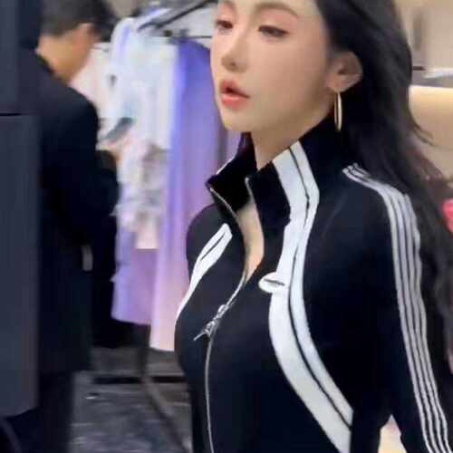 上衣炸街休闲运动套装两件套盐系