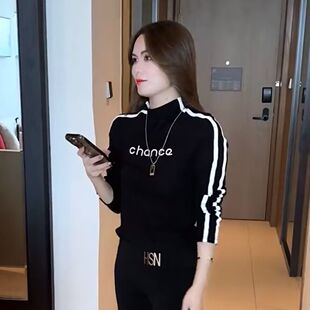 高档长袖百搭t恤女半高领双面绒加厚冬季新款保暖打底衫百搭弹力