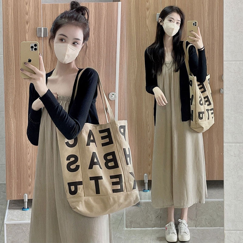 MATERNITY VEST SUIT NET RED SLIP SKIRT SPRING AND AUTUMN NEW SUMMER DRESS TOP HIGH-QUALITY MATERNITY DRESS SUMMER