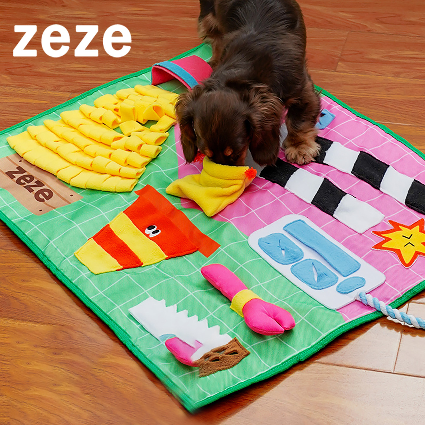 zeze狗狗嗅闻垫藏食玩具宠物嗅闻毯小狗猫咪嗅闻盘自嗨解闷神器