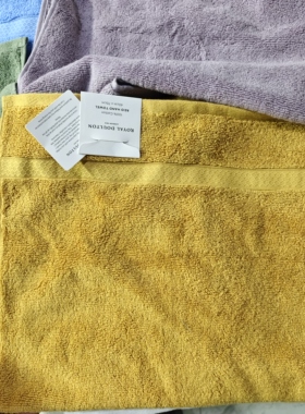 直播【新】现场 doulton希尔顿酒店精梳棉全棉浴巾毛巾面巾现货