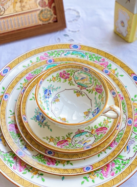 西洋古董 mintons 明顿 1913s 天堂鸟系列杯碟 糖奶 现货