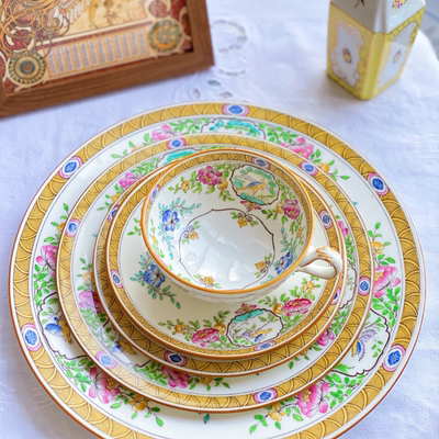 西洋古董 mintons 明顿 1913s 天堂鸟系列杯碟 糖奶 现货