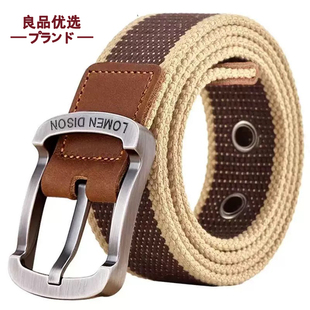 2026日本针扣帆布腰带男女士皮带学生青年韩版裤带休闲时尚商务带