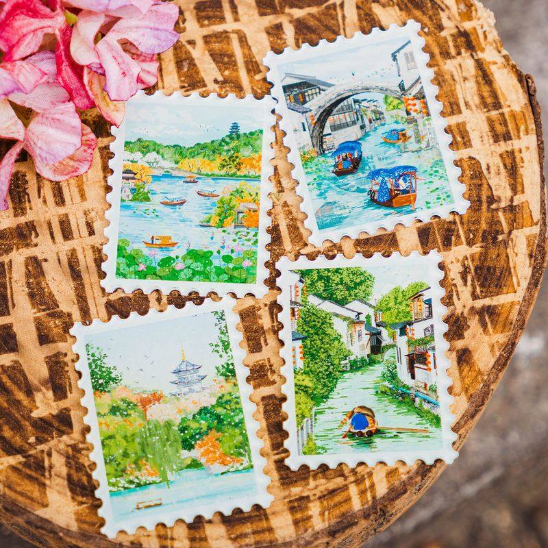 中国风创意邮票旅游纪念品文创城市礼品亚克力磁吸贴冰箱贴定制,节庆用品/礼品,创意礼盒/礼品套组,淘宝优惠券,粉丝福利购,淘宝优惠卷