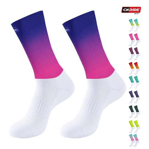 专业长筒纯棉骑行运动袜