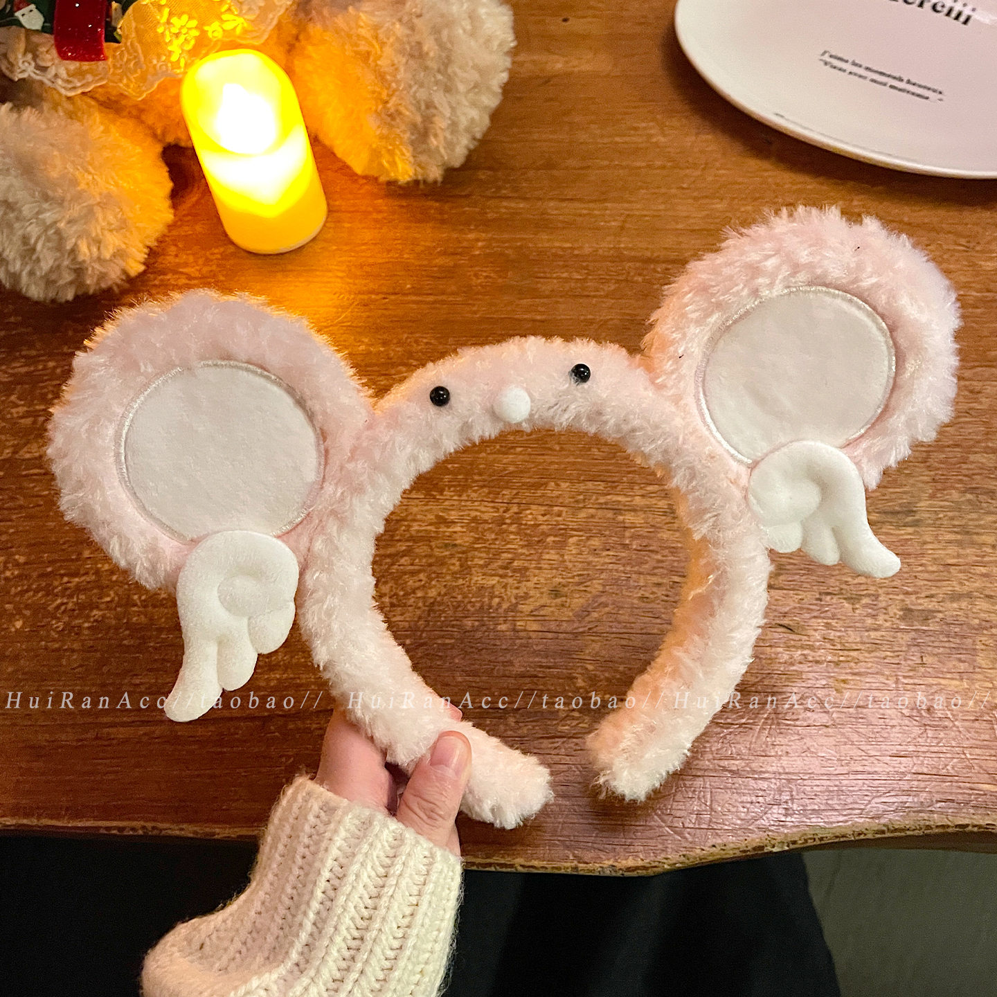 可爱卡通毛绒小熊耳朵发箍女2025新款洗脸敷面膜头箍拍照发卡头饰