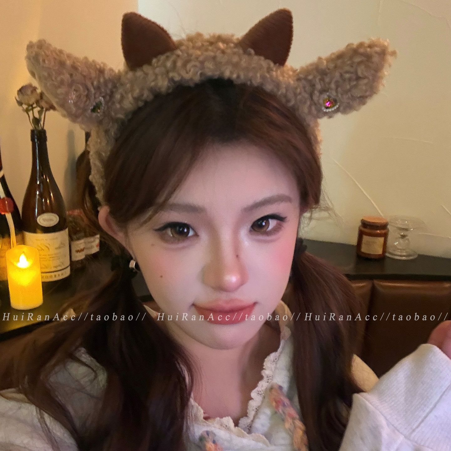 秋冬毛绒卡通小羊发箍女2026新款洗脸敷面膜压发头箍居家发卡发饰