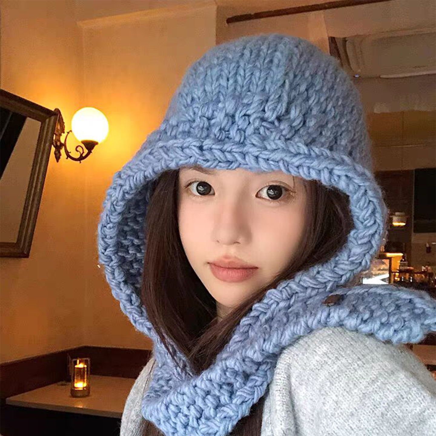 巴拉克拉法针织帽秋冬外出防寒