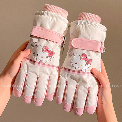 可爱HelloKitty滑雪手套女触屏