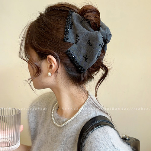 赫本风饱满后脑勺抓夹大号鲨鱼夹