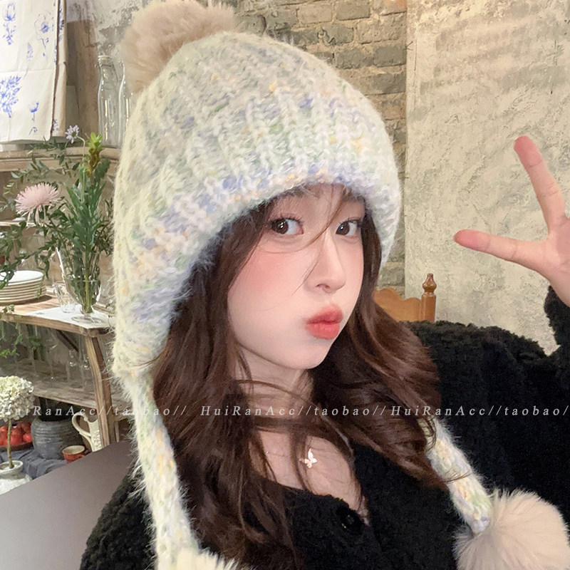 秋冬毛线帽子女加绒加厚保暖护耳帽休闲防寒外出百搭显脸小针织帽,服饰配件/皮带/帽子/围巾,帽子,淘宝优惠券,粉丝福利购,淘宝优惠卷