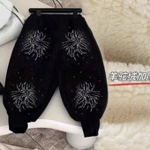 巨好看新男童裤 休闲加绒哈伦裤 子冬款 亮闪闪儿童新年战袍加厚冬装