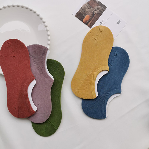 袜子女拾一纯棉不可彩色防滑袜子