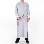 预售瑞蚨祥万寿绸桑蚕丝男长袍中式 伴郎服 盘扣立领复古演出服古装