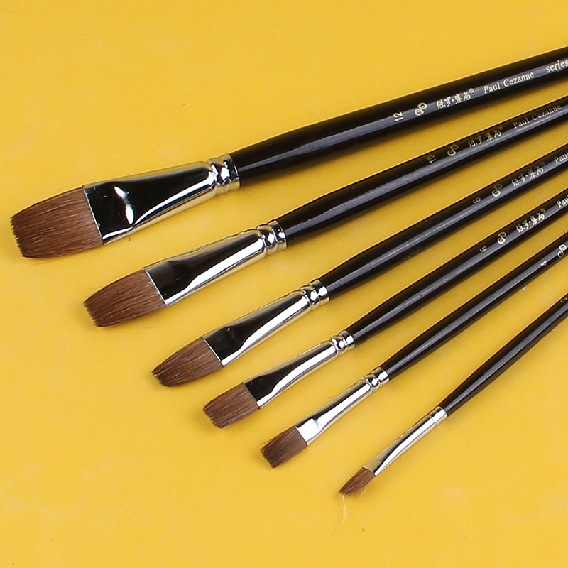 水粉笔保罗塞尚马毛圆头丙烯