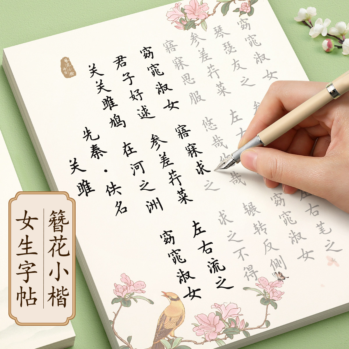 楷书字帖成人练字女生字体漂亮簪花小楷女士静心练字帖反复使用成年大气初中生高中生专用钢笔硬笔书法古诗词每日一练临摹练习字贴