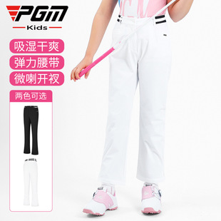 弹力腰带青少年运动球裤 微喇叭长裤 女童秋季 PGM儿童高尔夫服装