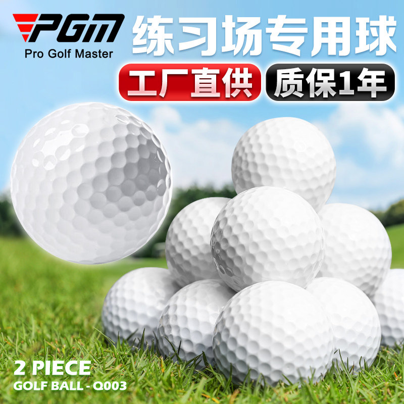 PGM 高尔夫球新球练习球双线空白球练习场专用球二层球非二手球