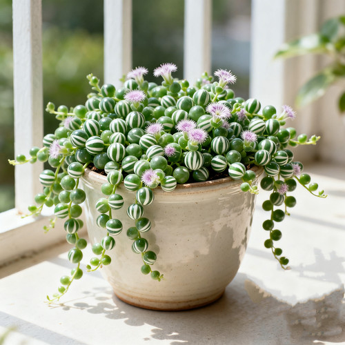 白花纹佛珠锦吊兰多肉植物室内阳台精品四季好养绿植花卉盆栽趣味