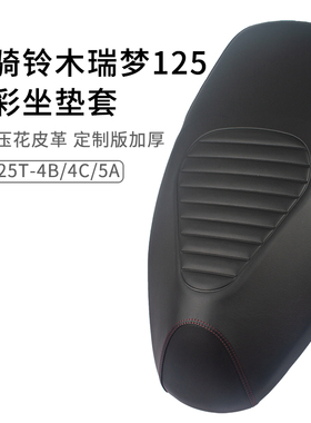 适用轻骑铃木瑞梦睿彩座套防晒防雨QS125T-4B/4C/5A坐套皮革加厚