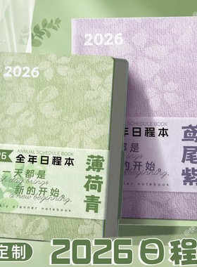 2026年日程本一日一页计划本效率手册高颜值ins风笔记本本子2025日程表日历记事本每日月日记手帐本