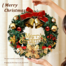 圣诞节花环装 饰品氛围场景创意圣诞门挂藤条橱窗布置圣诞树挂件