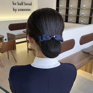 发网女盘头发护士头花银行空姐上班网兜职业头饰发饰高级2025新款