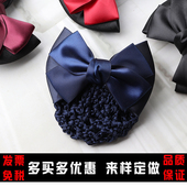 职业头花蝴蝶结韩国护士酒店空姐银行员工发网兜工作头饰发网新款