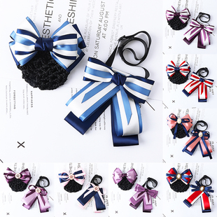 日韩国职业领花女蝴蝶结学院风小领结邮政空姐银行酒店工装衬衫