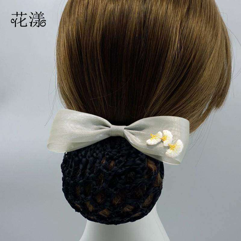 银杏叶蝴蝶结头花护士酒店空姐工作发夹高级感精美职业盘发网兜新,饰品/流行首饰/时尚饰品新,发饰,淘宝优惠券,粉丝福利购,淘宝优惠卷