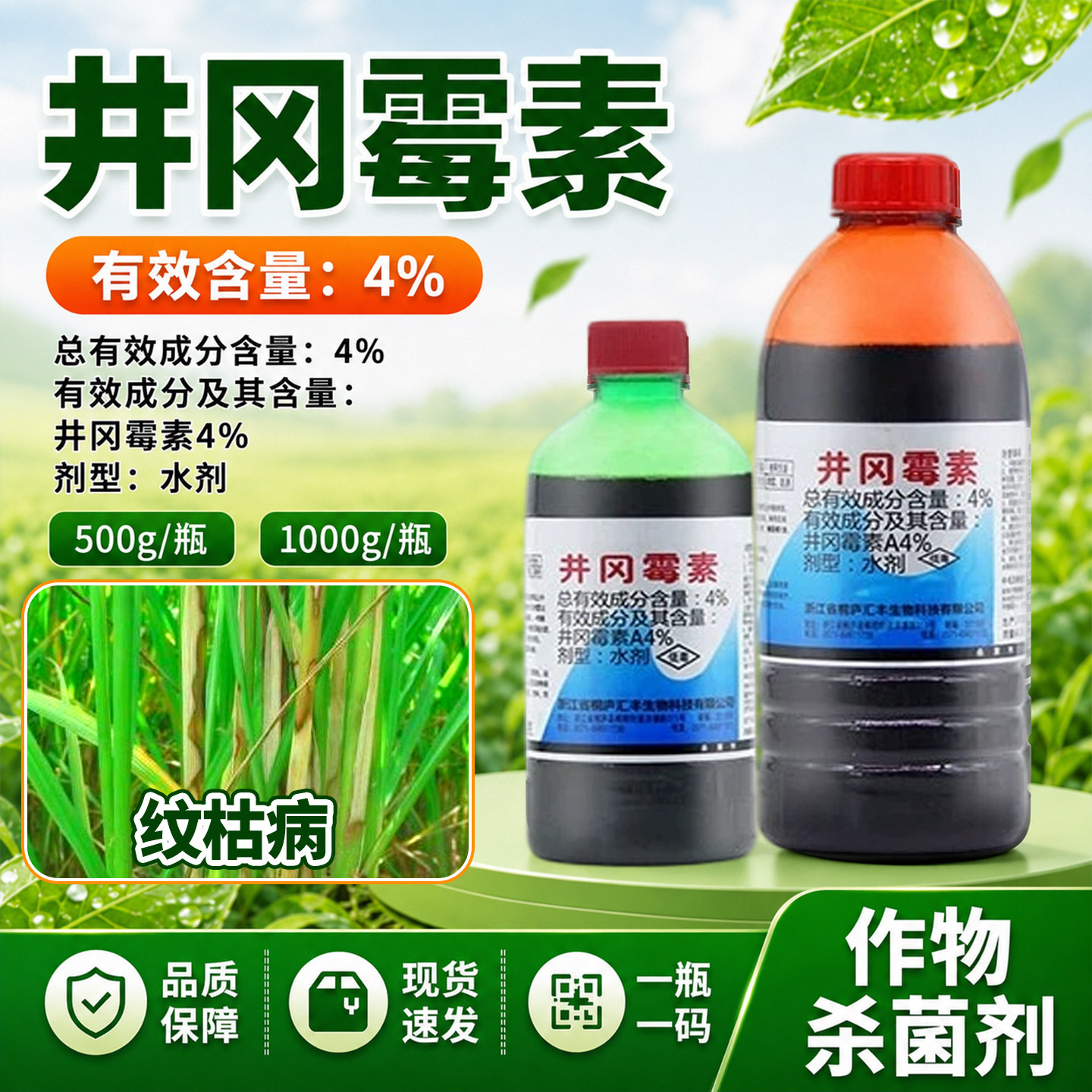 农用杀菌剂井冈霉素小麦蔬菜月季花果树枯萎病立枯病专用药杀菌药 - 实物图