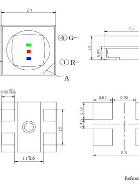 2020RGB灯珠2121全彩维修P2.5P3P4显示屏国星NH-B2020RGBA-HF包邮