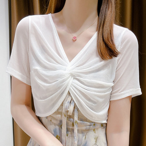 冰丝短袖罩衫女夏