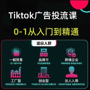 tiktok fb跨境等全平台广告投放本地推聚光广告投放TK tiktok开户