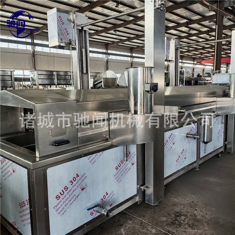 全自动麻花连续式油炸线 鱼豆腐丸子油炸流水线 五香鱼油炸机