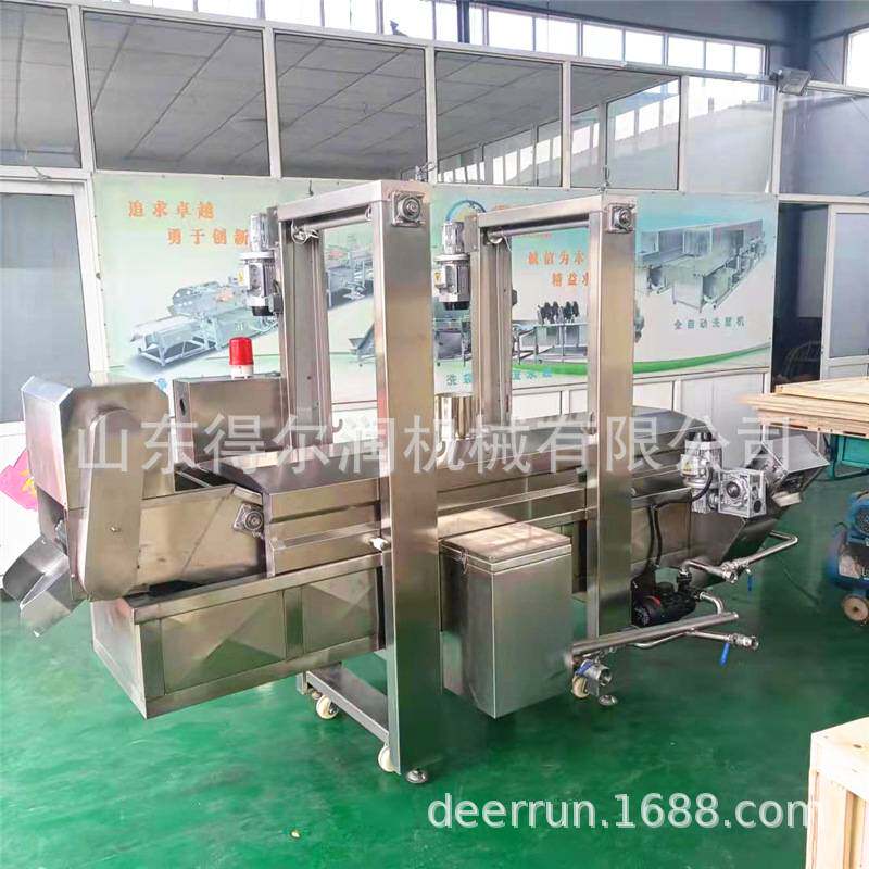 小型家用油炸机 全自动油炸流水线设备 升降式网带 清洗方便