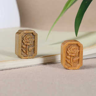 紫檀木玫瑰花背云手工diy编织毛衣链吊坠手串配饰手机钥匙挂件女