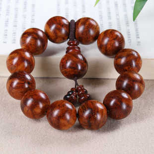 老料黄花梨手串2.0瘤疤山水波纹紫油梨康梨男女佛珠文玩念珠手链