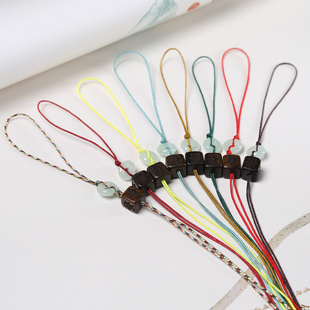 手工编织diy手机挂绳四面发高级绳子翡翠玉佩挂坠绳配绳挂件绳