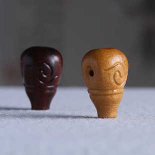 檀木雕刻祥云一体三通佛塔佛头DIY文玩佛珠手串手链复古饰品配饰